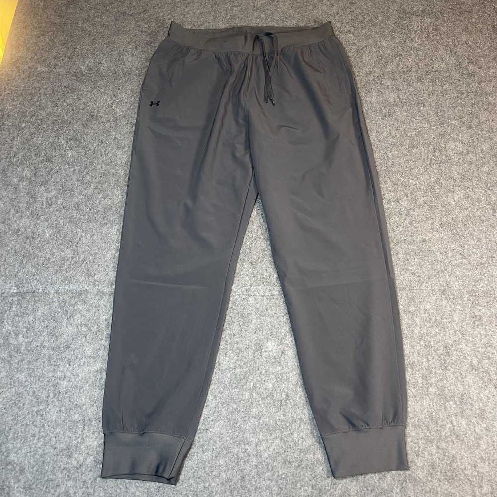Under Armour Women's ArmourSport High Rise Woven Pants Gray Large Joggers